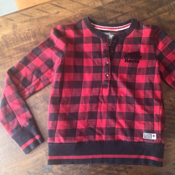 Roots Canada Plaid Sweater (Black/Red) - Picture 5 of 5